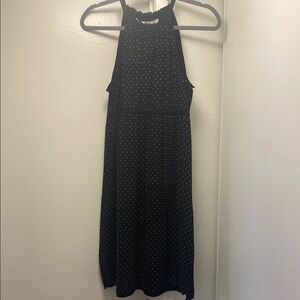 Max Studio Gray Midi Sundress with Halter Neckline and Sleeveless Design